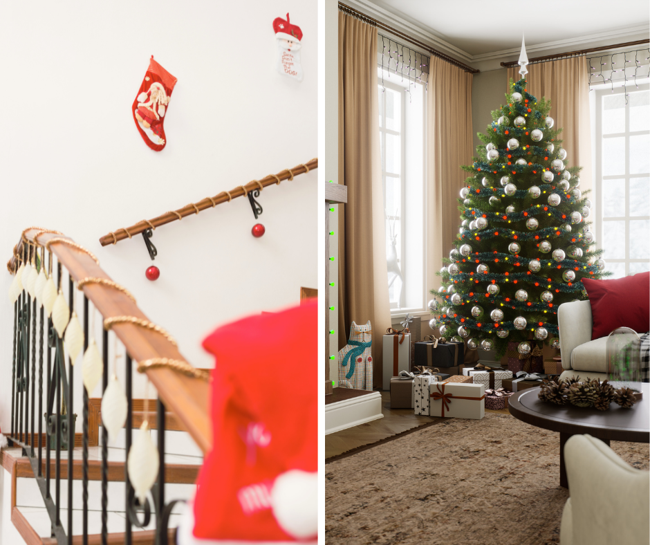Ideas to Decorate Staircase for Christmas