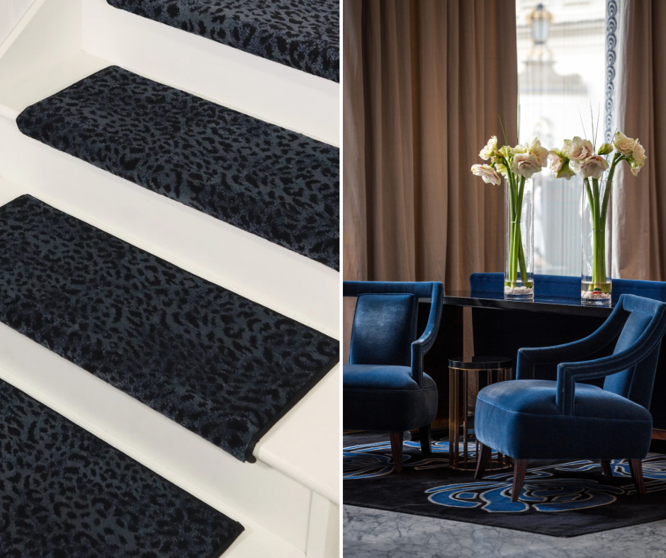 Navy Blue Stair Carpet