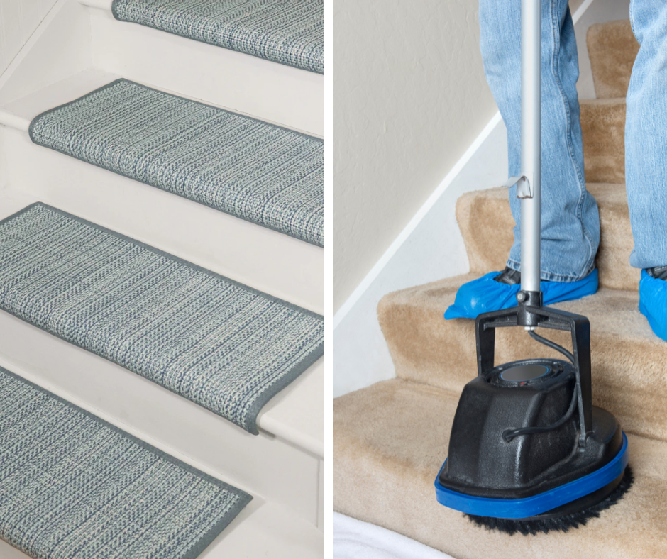 Washable Stair Tread Rugs. (YES, BUT NOT IN THE WASHING MACHINE!)