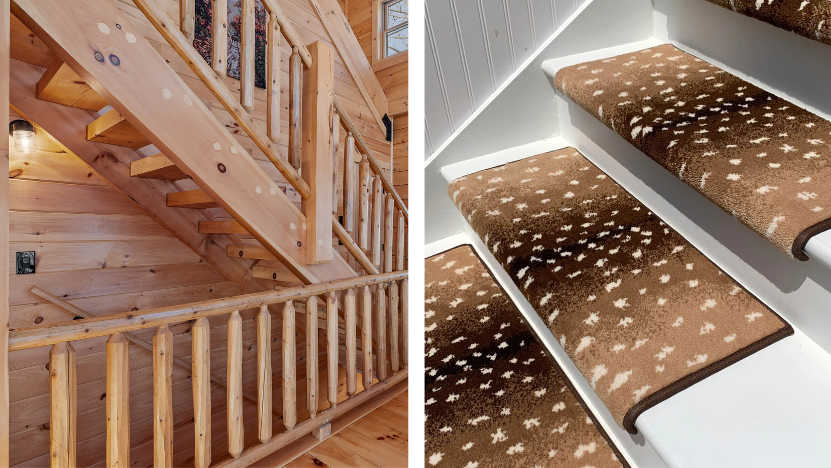 Stair Tread Ideas For Rustic Cabin, image size:1640x924