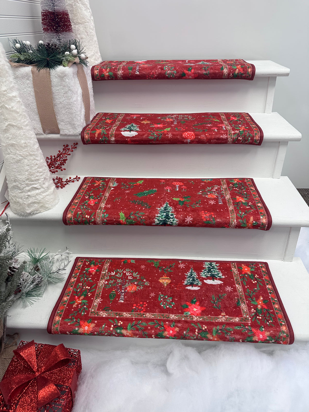 Holiday Stair Treads - Festive Season (Set of 4)