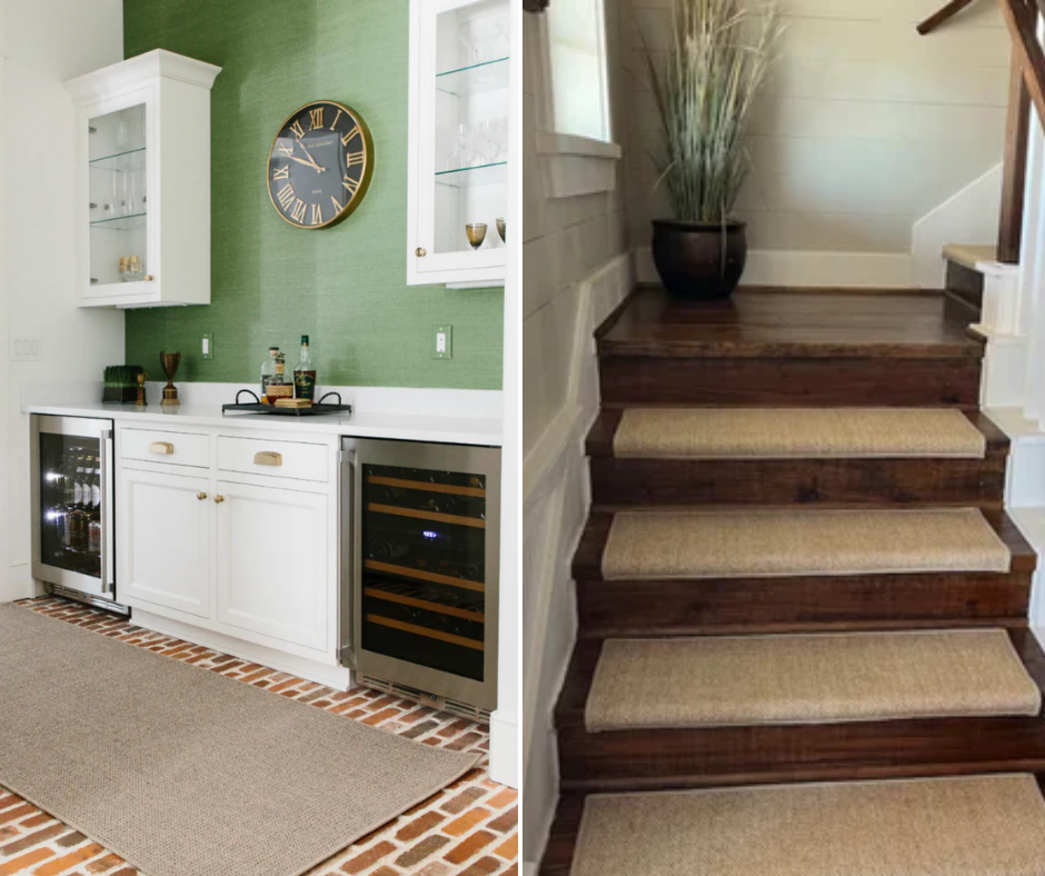 Stair Treads with Matching Landing Rug