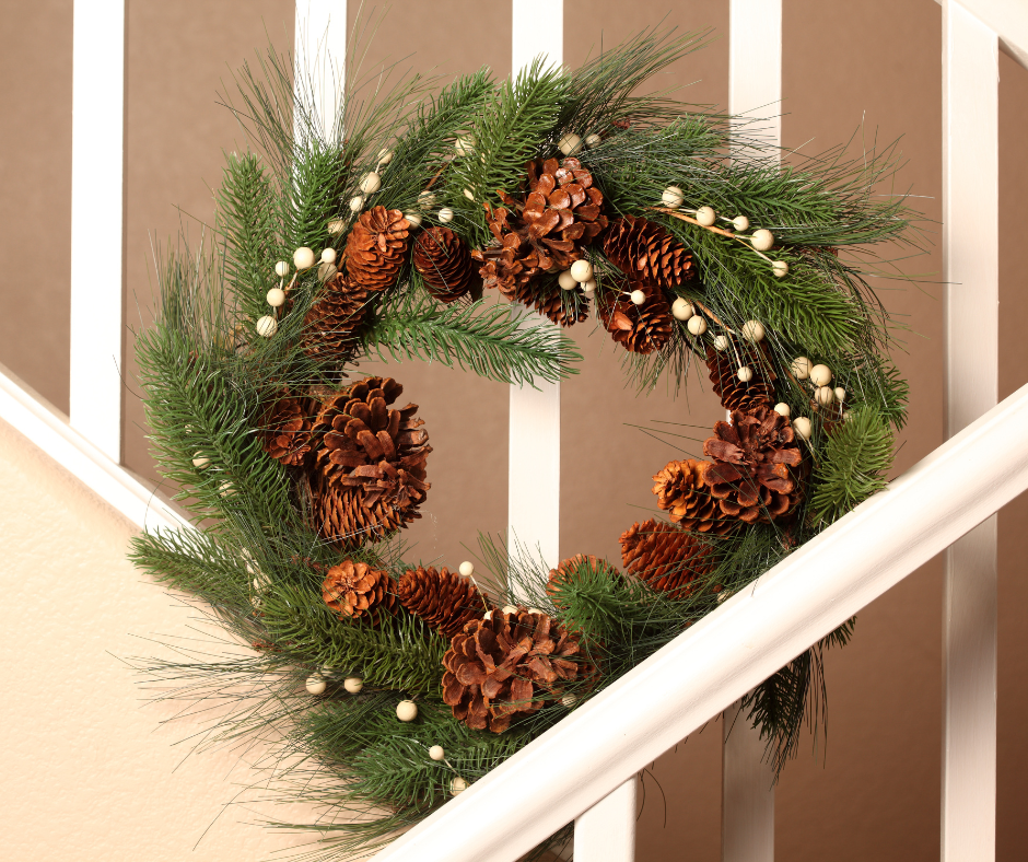 Wreaths on Staircases