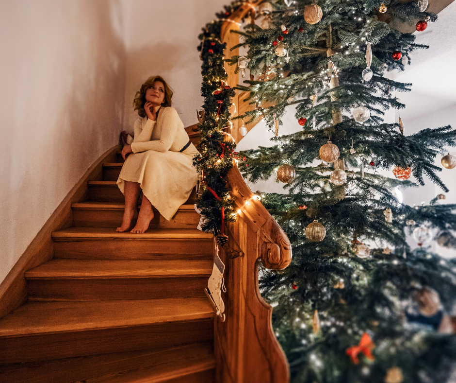 Christmas Garland for Staircase with Lights