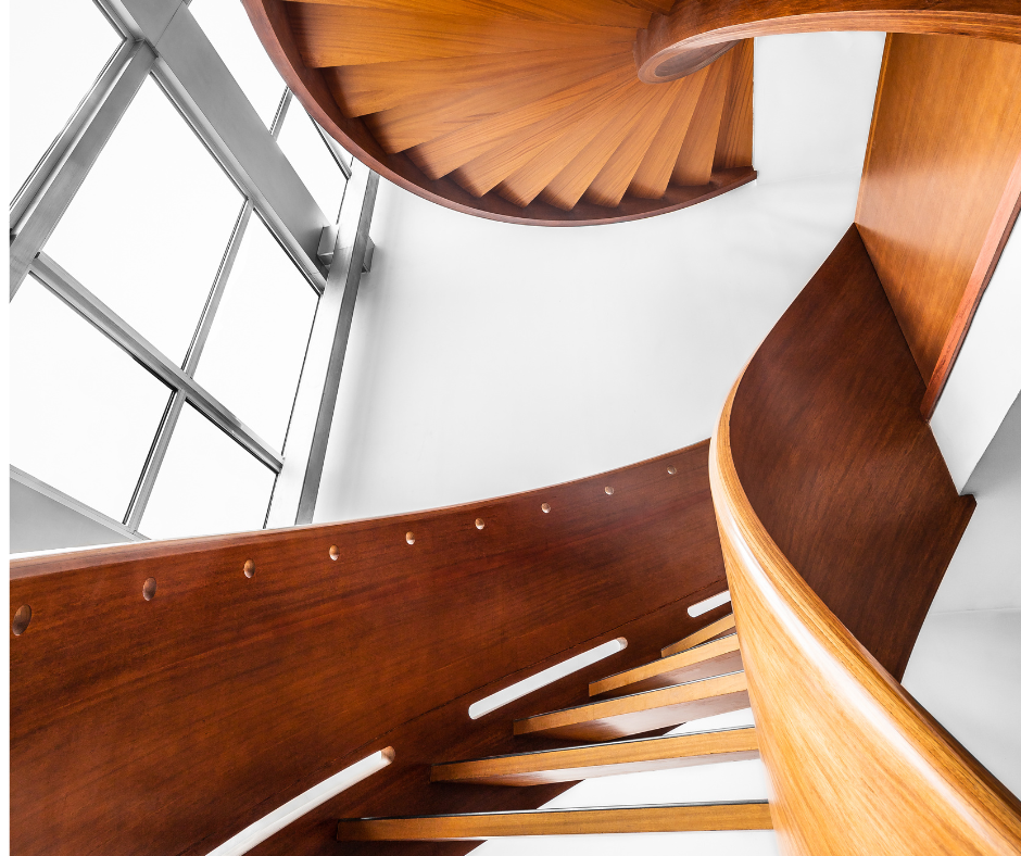 Modern Style Floating Wood Stairs