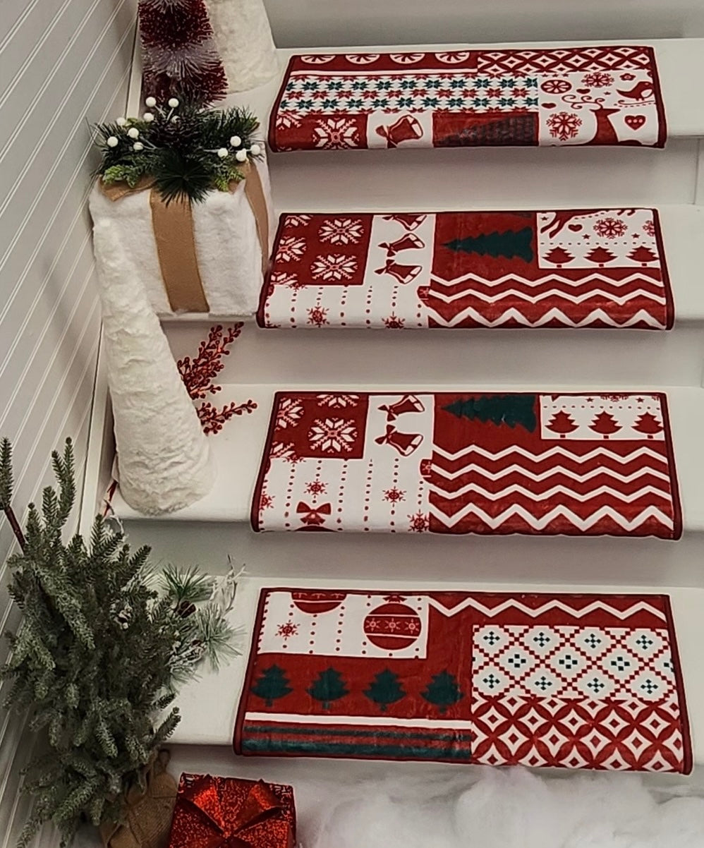 Holiday Stair Treads - Holiday Cheer (Set of 4)