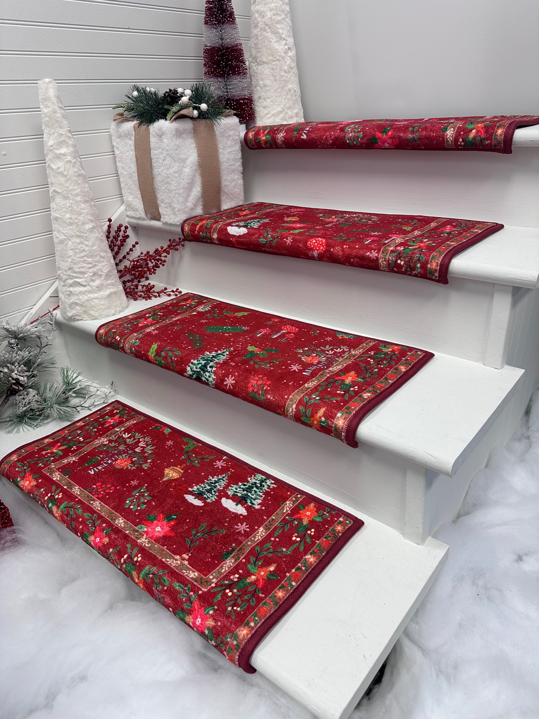 Holiday Stair Treads - Festive Season (Set of 4)