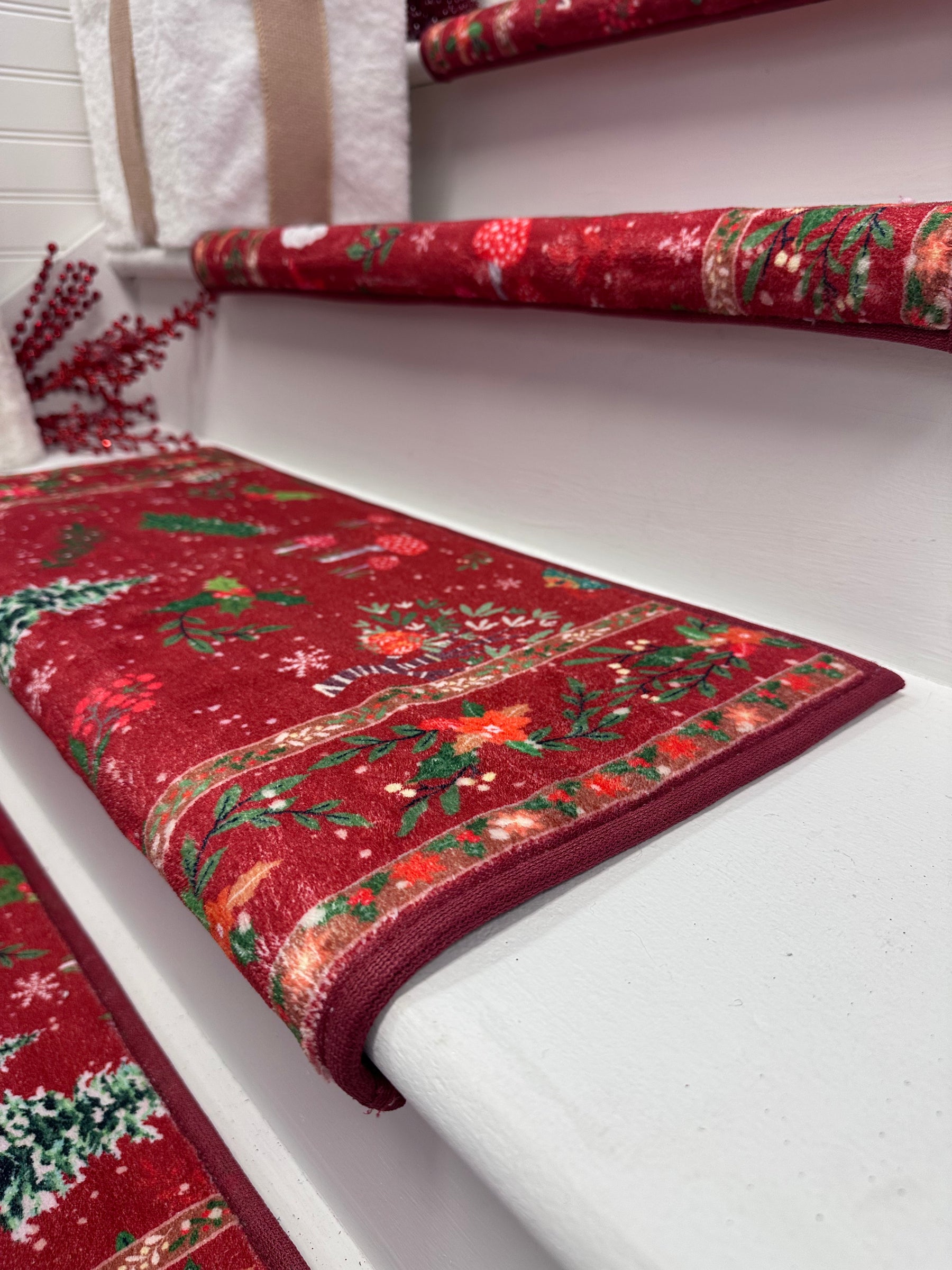 Holiday Stair Treads - Festive Season (Set of 4)