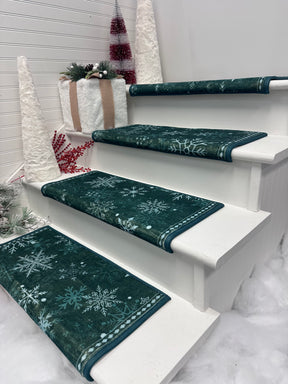 Holiday Stair Treads - Snowflakes (Set of 4)