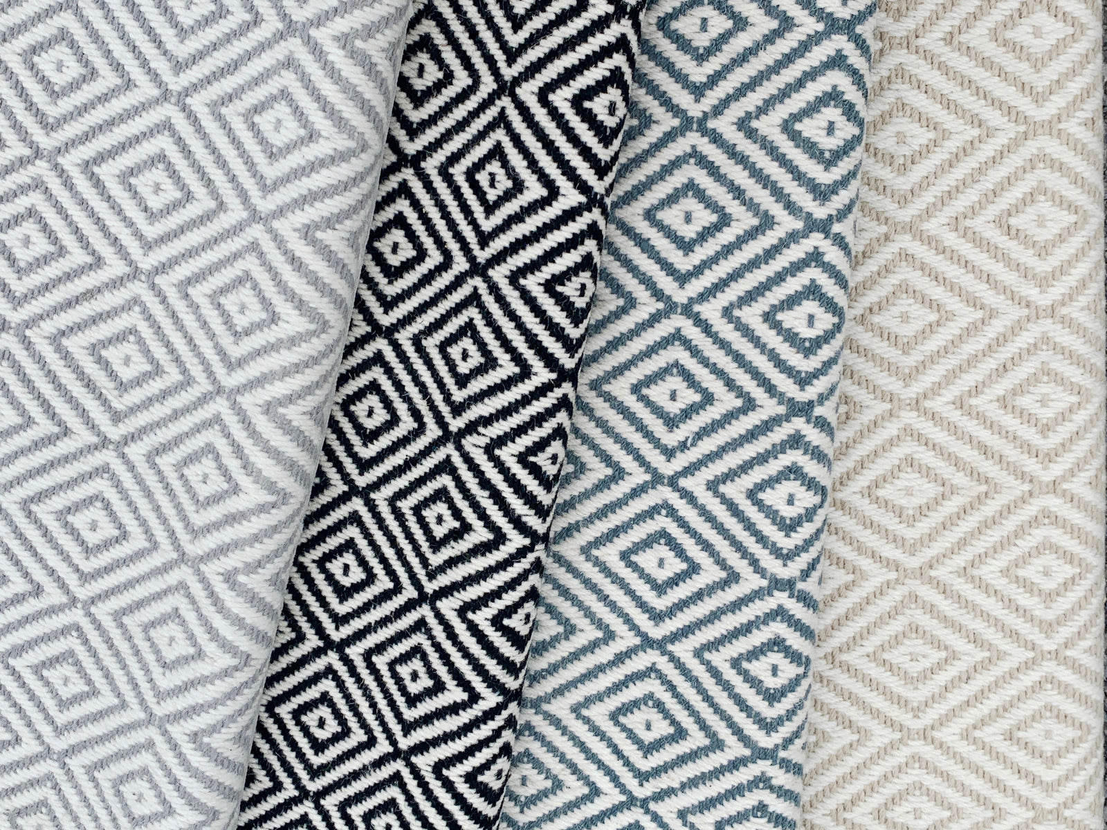 Oak Valley Wool Diamond Black And White Stair Treads Oak Valley Designs